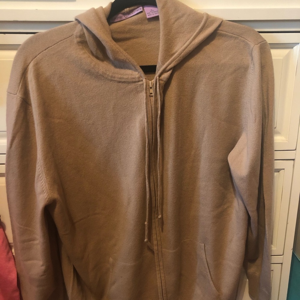 Cashmere zip up sweater